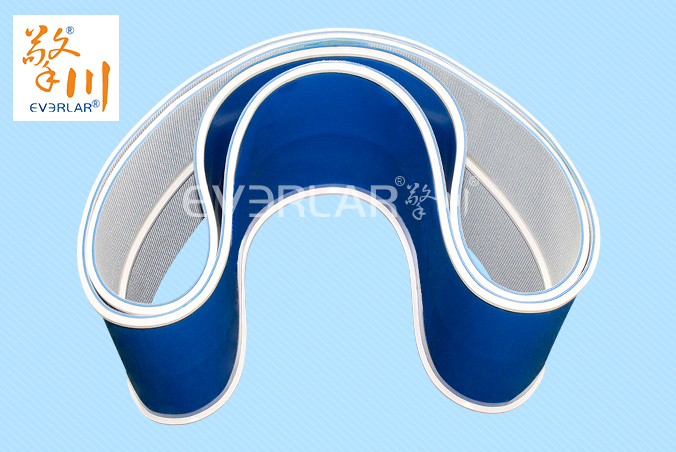 pvc輸送帶定制藍色加導(dǎo)條食品包裝機械輸送帶