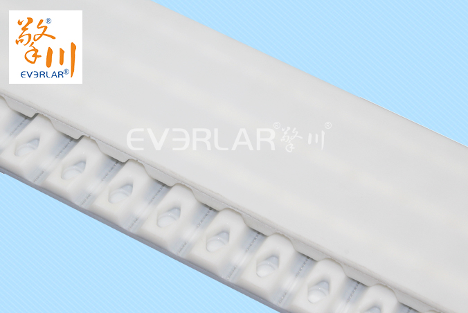 PU同步帶擎川everlar定制白色打菱形孔同步皮帶食品工業(yè)設備