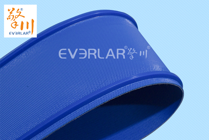 藍色PU鉆紋加導條耐磨防滑耐腐蝕工業(yè)皮帶