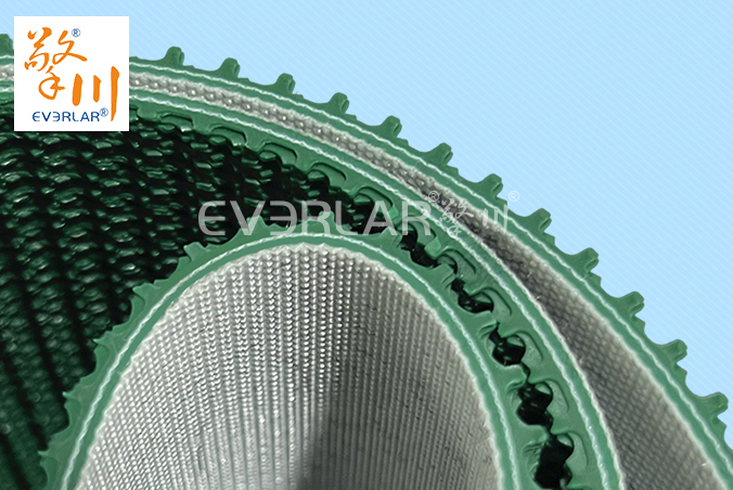 綠色PVC花紋帶防滑耐磨食品加工行業(yè)自動(dòng)化包裝線輸送帶廠家定制