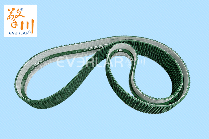 綠色PVC花紋帶加導(dǎo)條耐磨防滑物流行業(yè)快遞分揀機輸送帶擎川定制