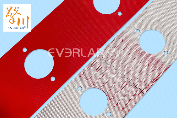 紅色PVC輸送帶打孔抗腐蝕食品包裝行業(yè)海鮮分揀流水線傳送帶廠家定制