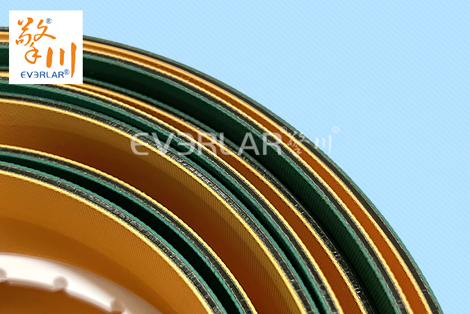 黃綠片基帶加導(dǎo)條耐磨防滑電子行業(yè)電子元件分揀機(jī)工業(yè)皮帶擎川定制