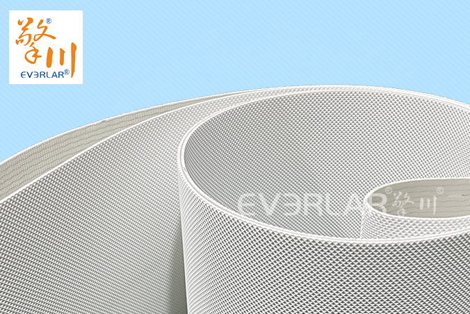 食品級(jí)白色PU鉆石紋輸送帶耐磨防滑適配餅干生產(chǎn)線包裝機(jī)皮帶