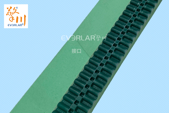 PU同步帶加綠布發(fā)泡膠耐磨耐油食品包裝機傳動帶廠家定制加工