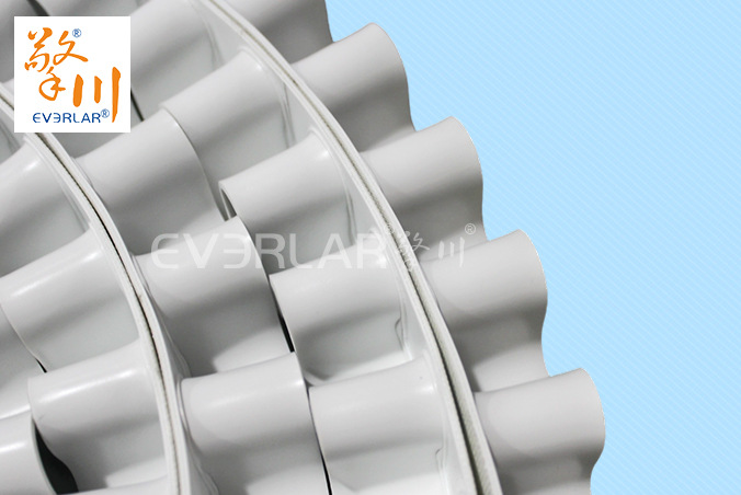 白色PU輸送帶加裙邊食品級耐油食品醫(yī)藥分揀輸送機(jī)皮帶廠家定制