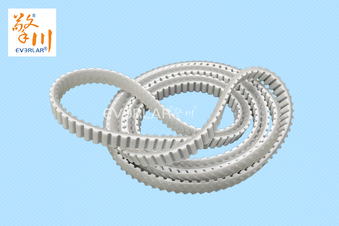 白色聚氨酯PU同步帶加魚(yú)骨紋耐磨耐油食品包裝分揀機(jī)傳動(dòng)帶everlar定制