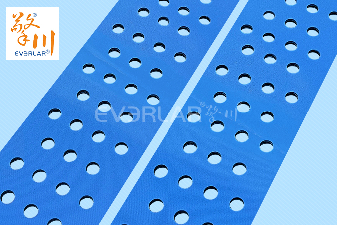 藍(lán)色片基帶打孔低噪音耐磨紡織印刷糊盒機(jī)皮帶尼龍平面?zhèn)鲃?dòng)帶