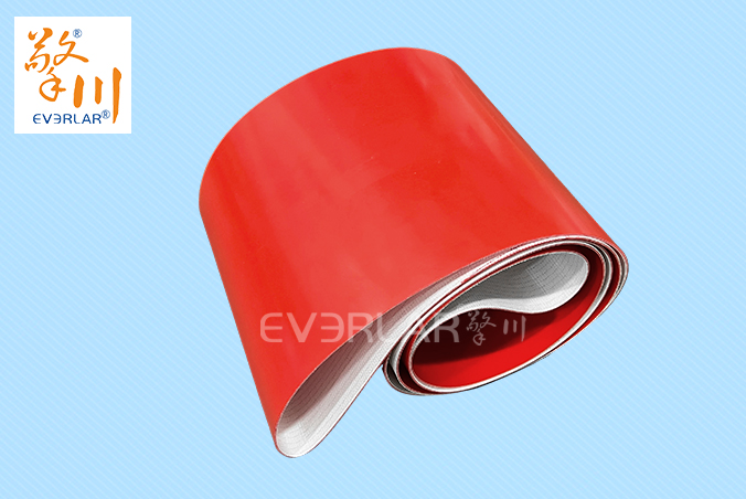 紅色PVC輸送帶耐磨抗拉伸食品電子物流裝配機包裝機傳輸線工業(yè)皮帶