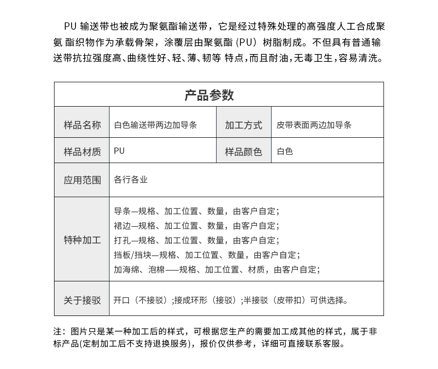 PU食品輸送帶 PU食品輸送帶